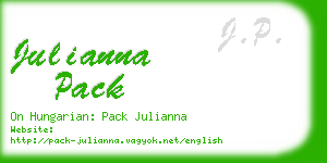 julianna pack business card